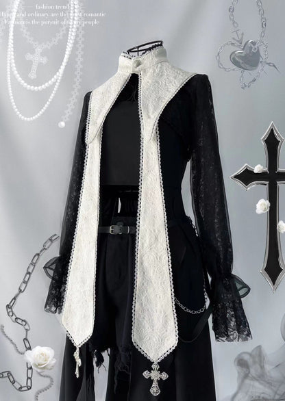 Your Highness - Nun Lolita Gothic OP Dress Full Set