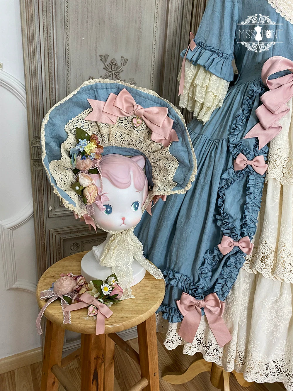 Miss Point - Lilyka Garden - Classic Lolita OP Dress Set Elegant Floral Wall Princess Sleeve