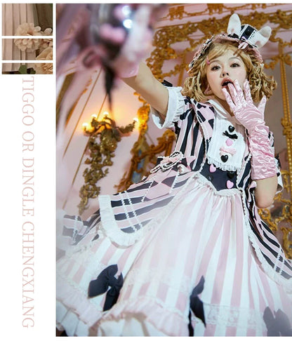 Sakurahime - Werid Theatre - Sweet Lolita Blackpink Stripe OP