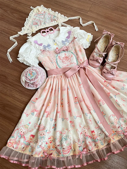 NanShengGe - Sheep Party - Sweet Lolita Jumper Dress Print SK