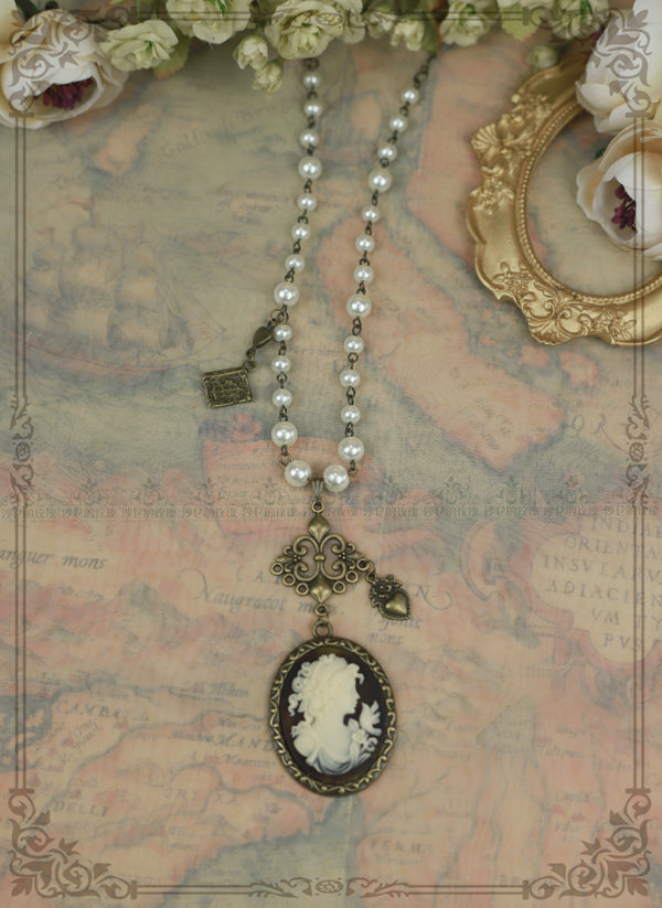 Rose of Sharon - British Style Cameo Lolita Necklace