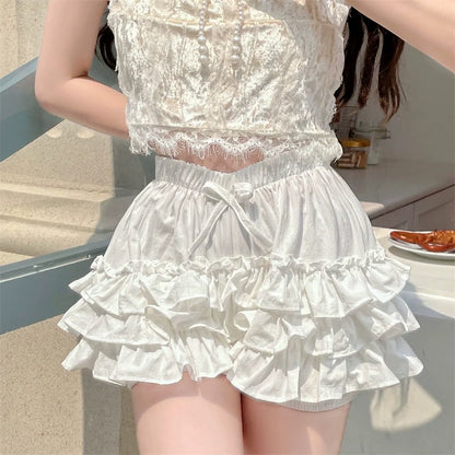 Sugar Girl - Daily Lolita Bloomers Anti-Exposure Pink Ruffle Safety Shorts