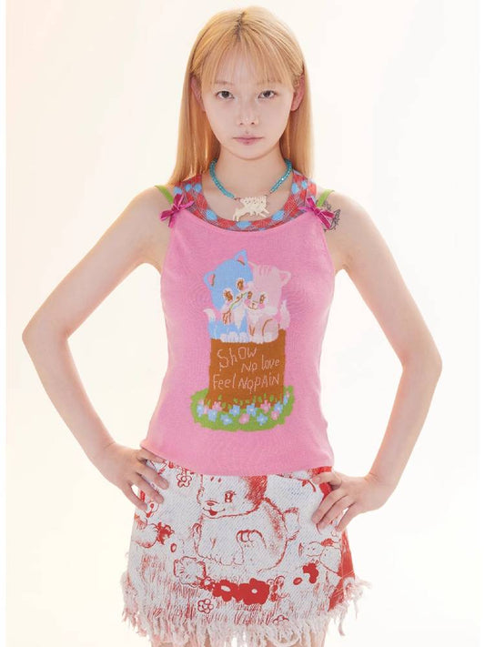 Kitten ribbon camisole【s0000009053】