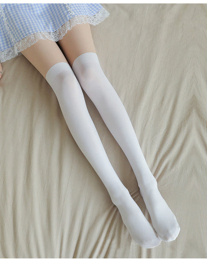 Velvet Solid Summer Lolita Calf Socks Knee Socks