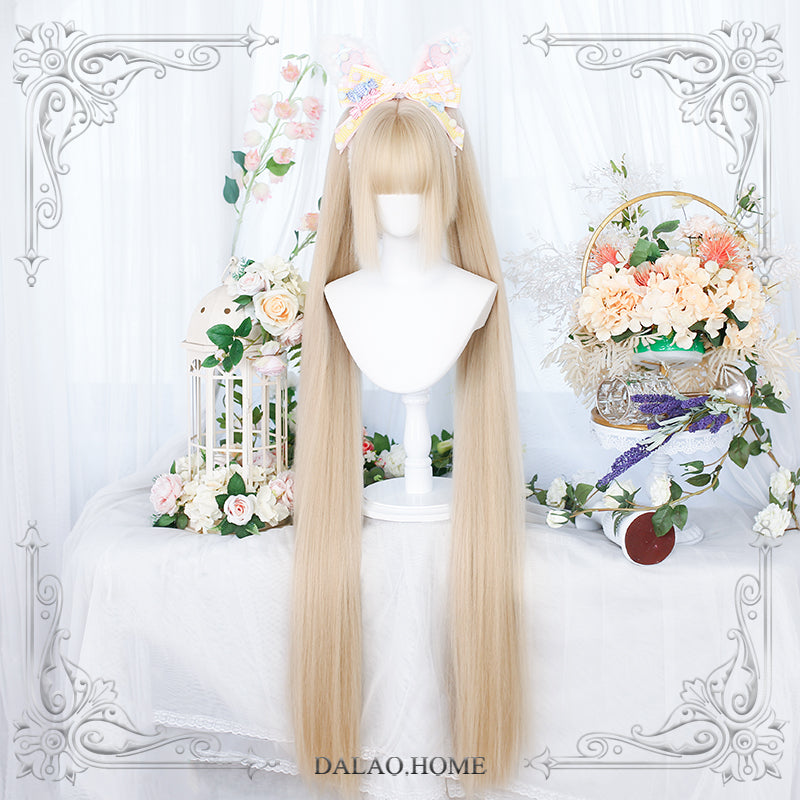 Dalao Home - Long Sweet Lolita Wig With Ponytails