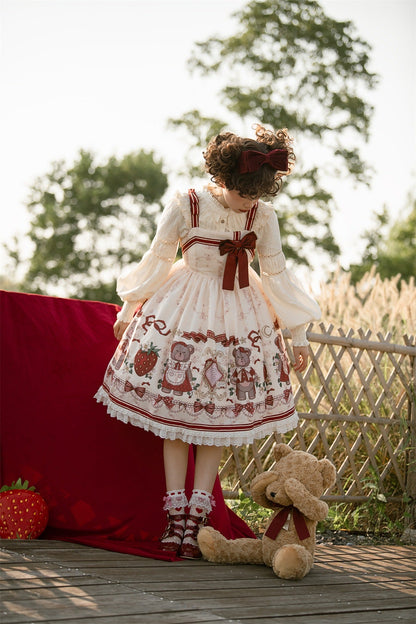 Designer's Gift - Christmas New Year Winter Lolita JSK Coat Set