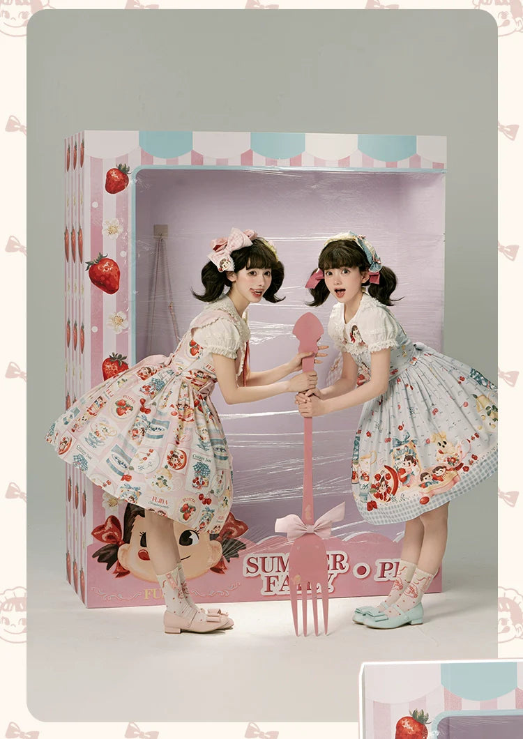 Summer Fairy - IP Collab Kawaii Lolita JSK Shirt Candy Box Hat