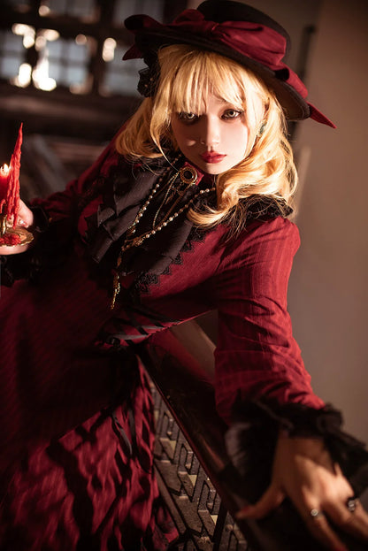 Miss Point - Perintz Manor - Gothic Lolita OP Long Sleeve Retro Lolita Dress