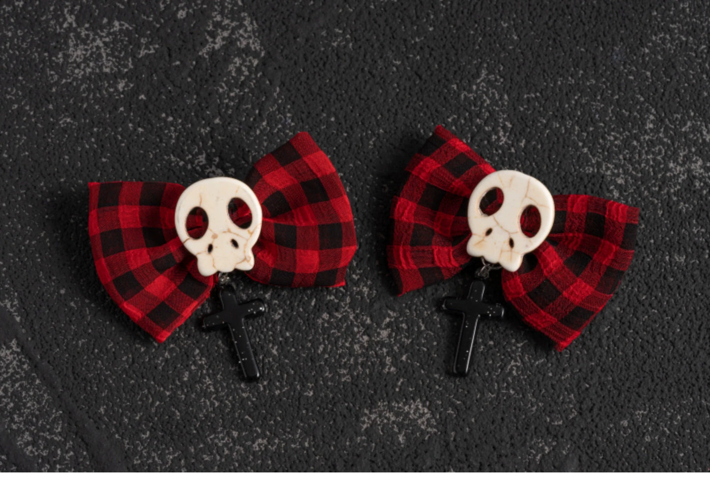 Strange Sugar - Gothic Hair Accessories Set Skulls Sharks Lolita Clips Headbands