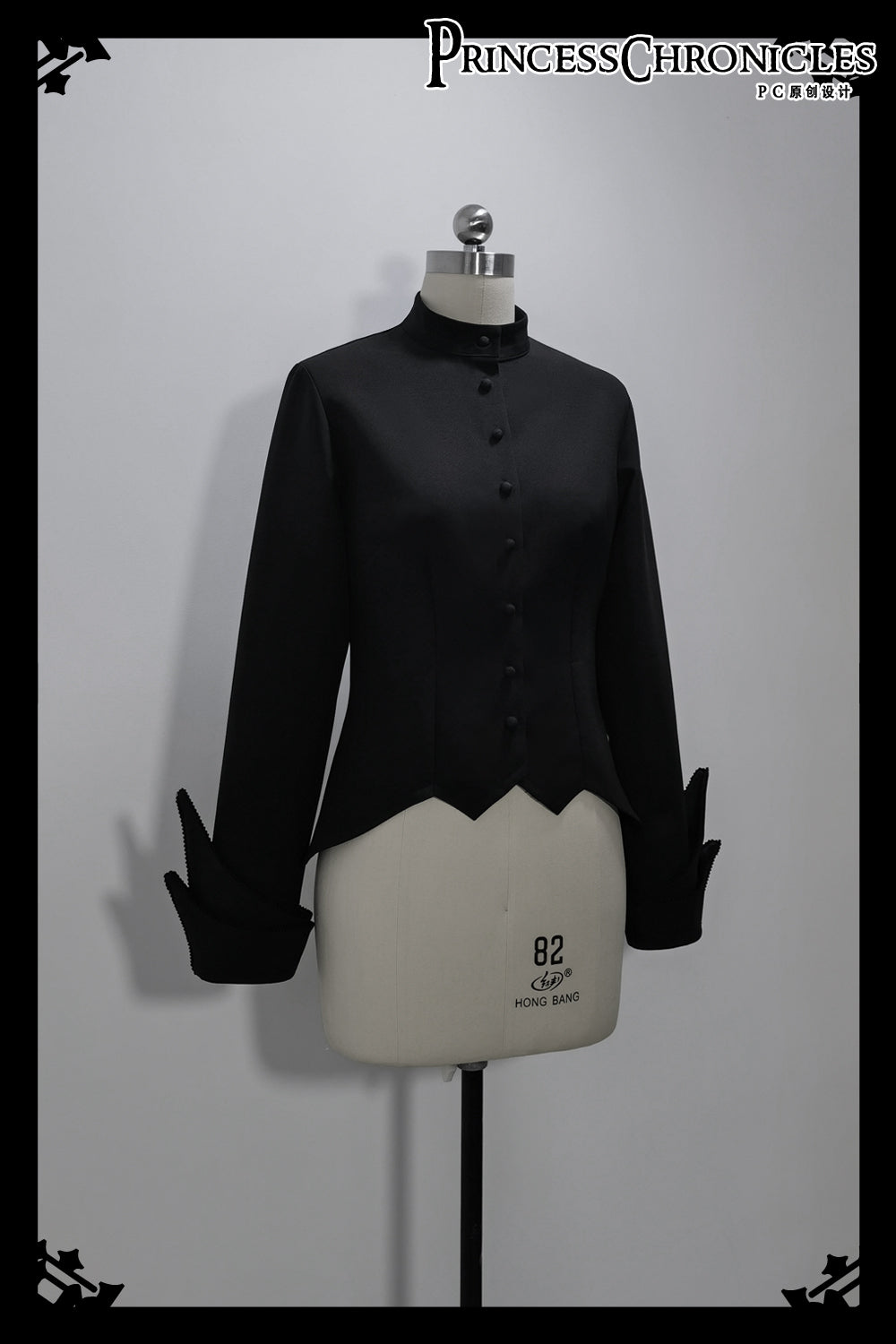 Princess Chronicles - Yan Ye - Ouji Lolita Black Shirt, Irregular Hem