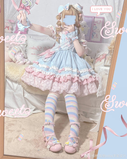 Yukine's Box - Macaron Lolita Cute Stripe Socks