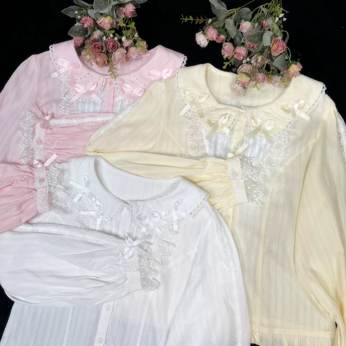 DMFS Lolita - Sweet Lolita Long Sleeve Shirt with Doll Collar