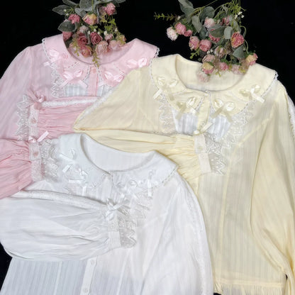 DMFS Lolita - Sweet Lolita Long Sleeve Shirt with Doll Collar