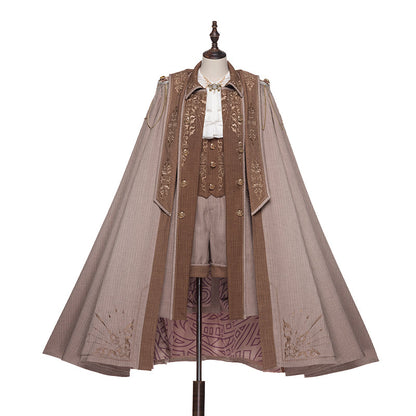 Youpairui - Sheffield - British Military Ouji Lolita Long Coat Full Set
