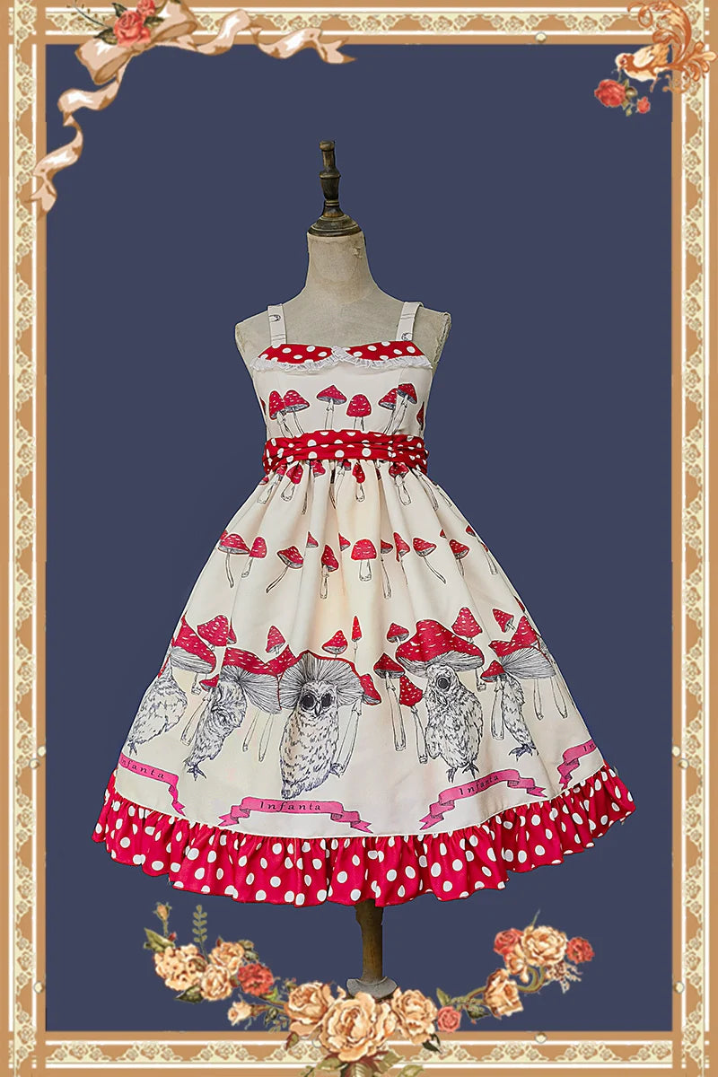 Infanta - Mushroom - Sweet Lolita JSK Dress Printing Dress Short Sleeve Shirt