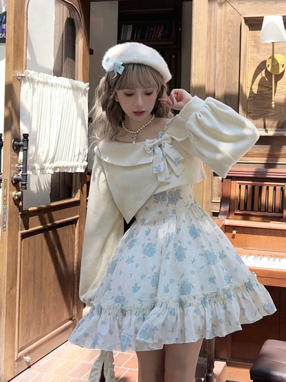 KuMa Lolita - Twilight Rose - Sweet Lolita Dress Sweater and JSK