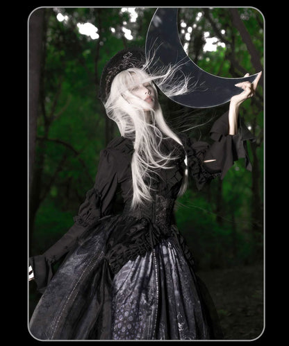 Susin Lolita - Bone-Eroded Butterfly - Gothic Lolita JSK & SK Set