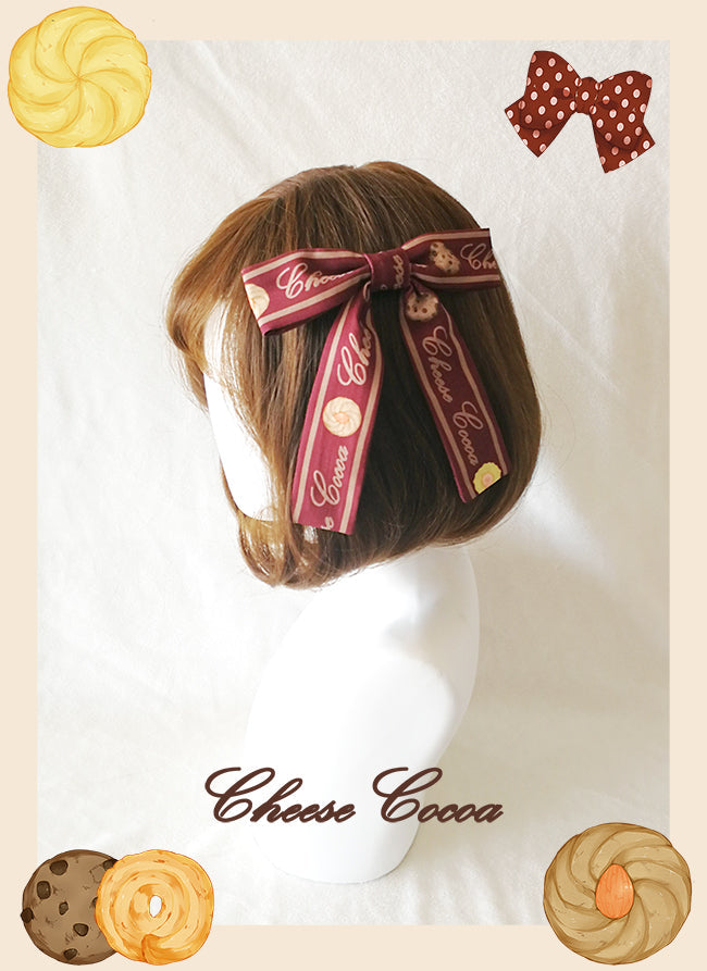 Cheese Cocoa - Sweet Cookies - Bow Hair Clip