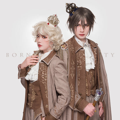 Youpairui - Sheffield - British Military Ouji Lolita Long Coat Full Set