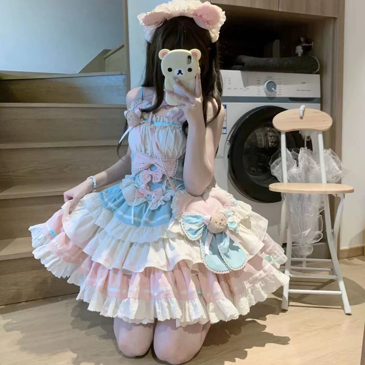 Platycodon House - First Love Bear - Sweet Lolita JSK Dress Idol Lolita Puffy Dress