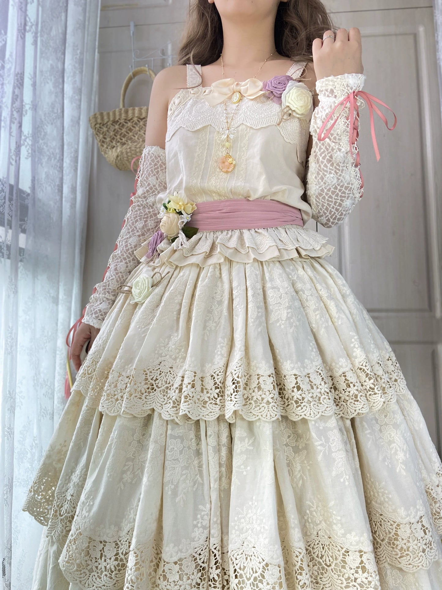 Miss Point - Forest Waltz - Cotton Lolita Camisole Embroidered Cami Top