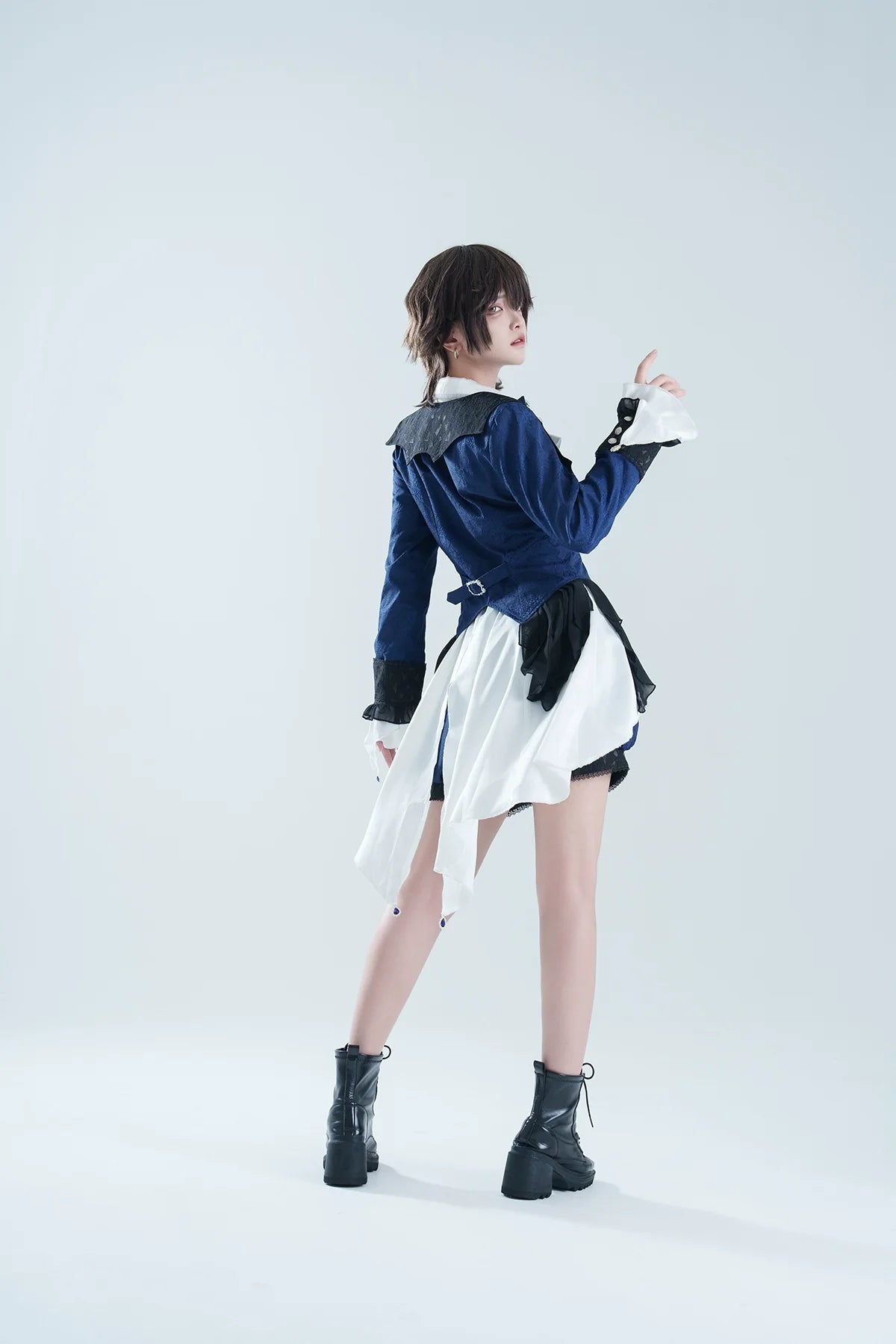 Xiongdoujiang - Chris' Son - Ouji Lolita Coat set, Irregular Hem Dress