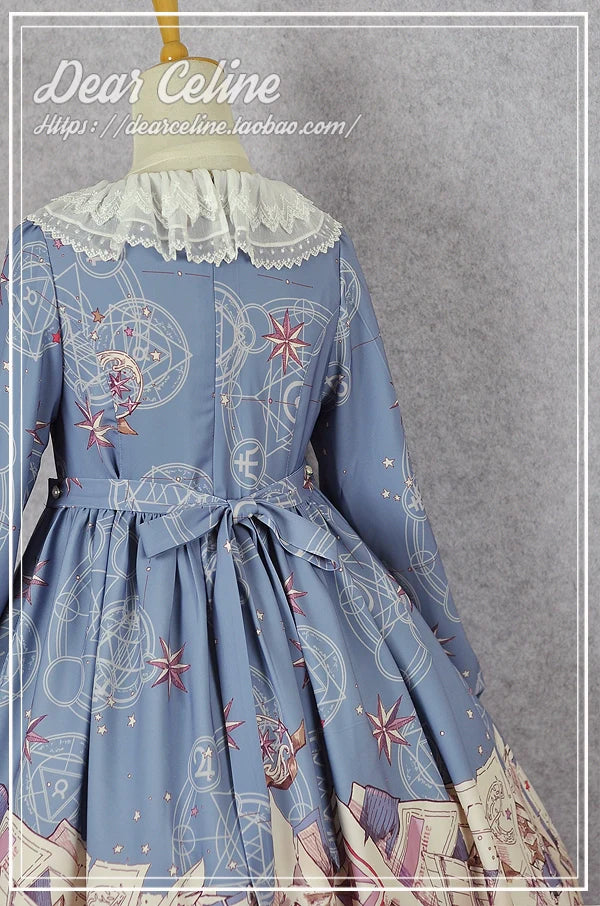 Dear Celine - Cat Professor's Magic Class - Daily Lolita OP Dress Long Sleeve Dress