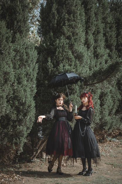 Cornfield Lolita - The Girl Assassin - Halloween Gothic Lolita Irregularly Hemline Dress