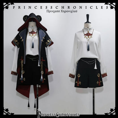 Princess Chronicles - Fortune and Treasure - Chinese Style Shorts Set with Cash Coins Details