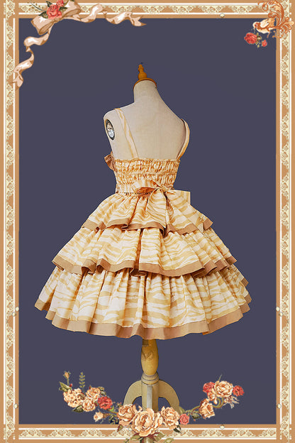 Infanta - Cloth Cat - Kawaii Lolita JSK Multi-Color Tiered Ruffles Dress