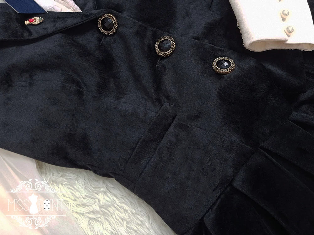 Miss Point - Rose Doll - Retro Lolita Vest Velvet Lolita Waistcoat