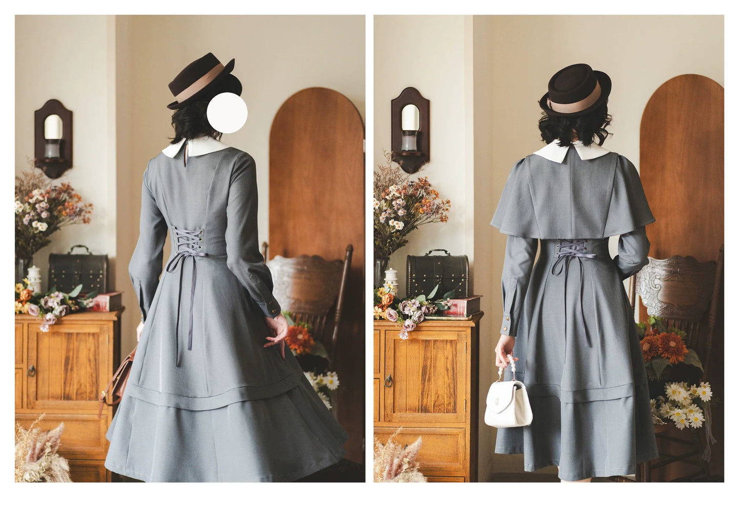 Forest Wardrobe - Forest Antique Box - Classic Lolita OP Dress with Detachable Short Cape