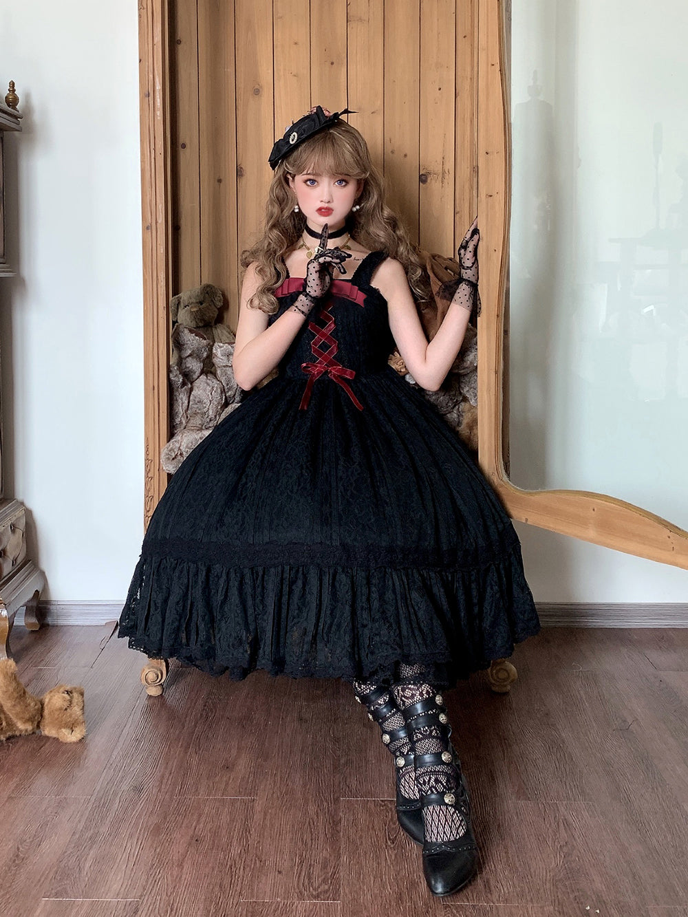 Miss Point - Woody Rose - Retro Classic Lolita JSK