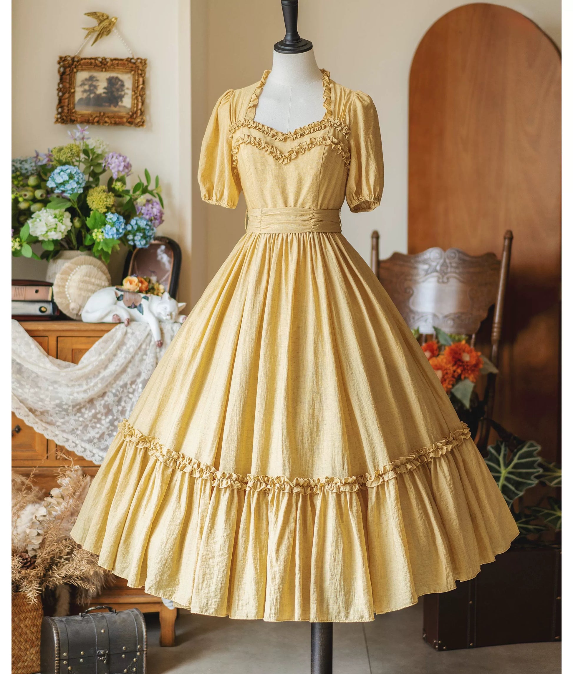 Forest Wardrobe - Forest Pastoral - Elegant Lolita Square Neck Long OP