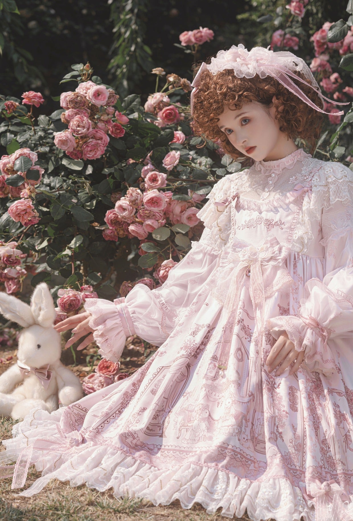 Garden Cat - Sunset Realm Lolita Bride Gorgeous OP FS