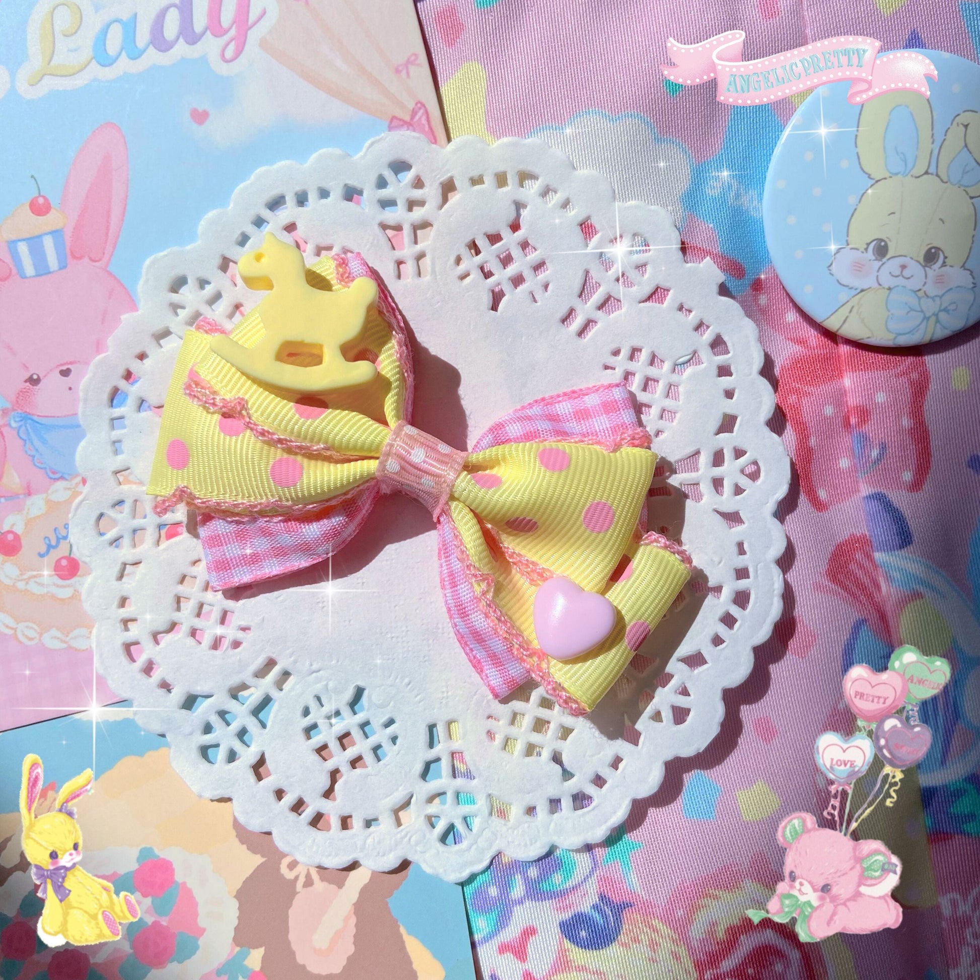 Bear Doll - Augustina - Sweet Lolita Bow Hair Clip