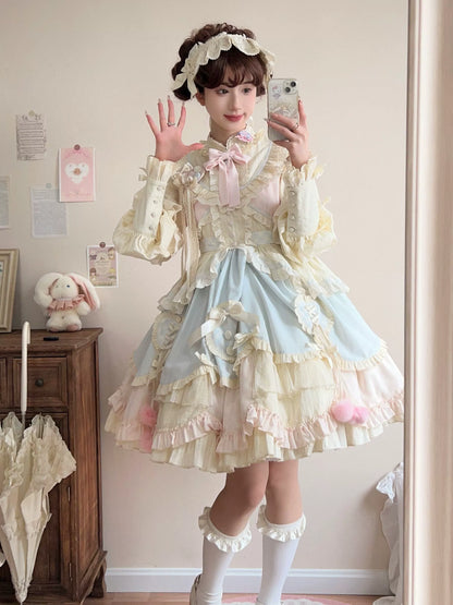 Uncle's Workshop - Sleep Macaron - Sweet Lolita OP Dress Solid Color Dress