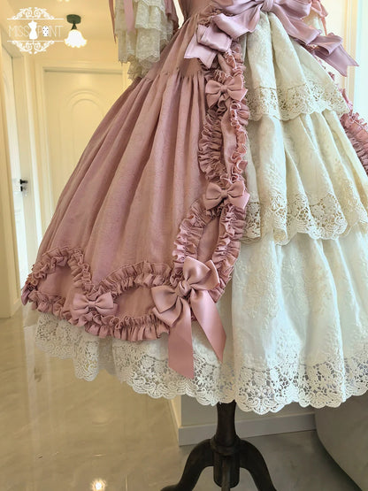 Miss Point - Lilyka Garden - Classic Lolita OP Dress Set Elegant Floral Wall Princess Sleeve