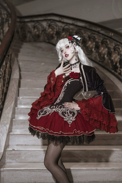 Letters from Unknown Star - Blood Feast - Gothic Lolita JSK Suit Daily Goth Dress