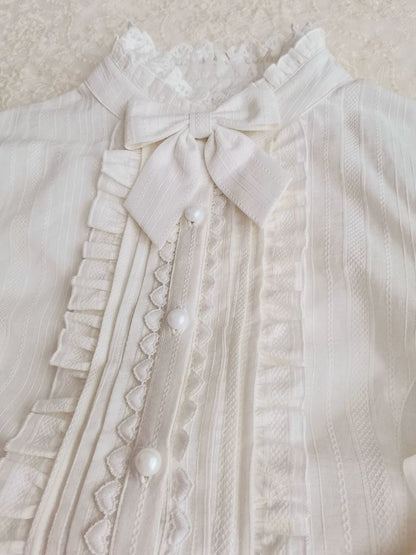 Yilia - Winter Mutton Sleeves Lace Flounce Lolita Blouse