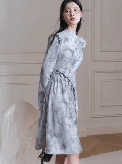 Spring print dress【s0000007223】