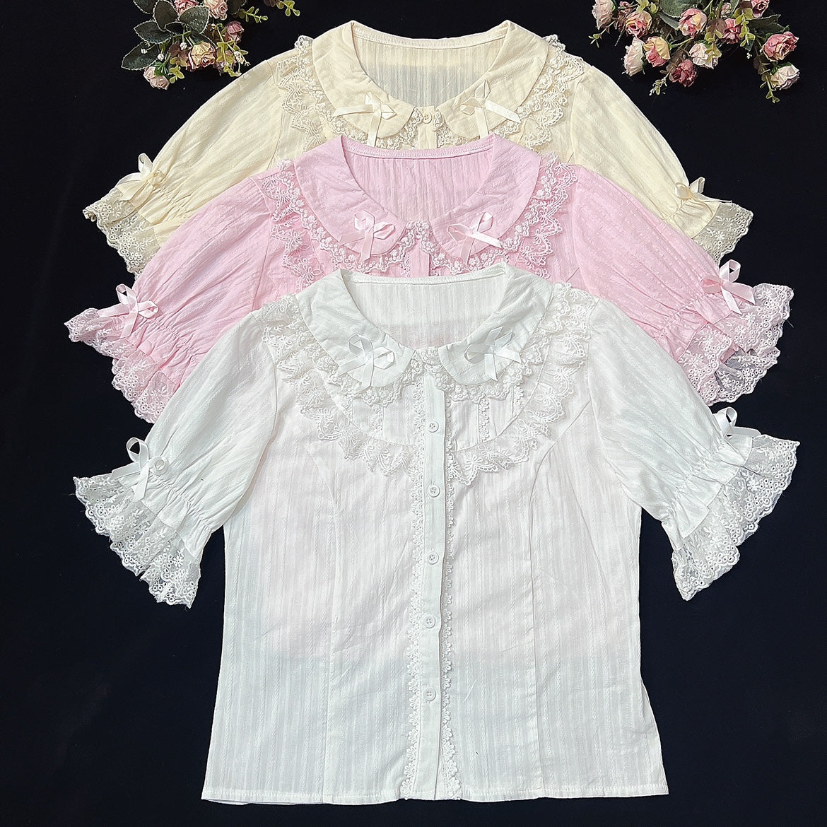 DMFS Lolita - Summer Short Sleeve Cotton Lolita Blouse