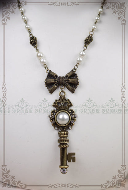 Rose of Sharon - Gothic Lolita Retro Pearl Necklace