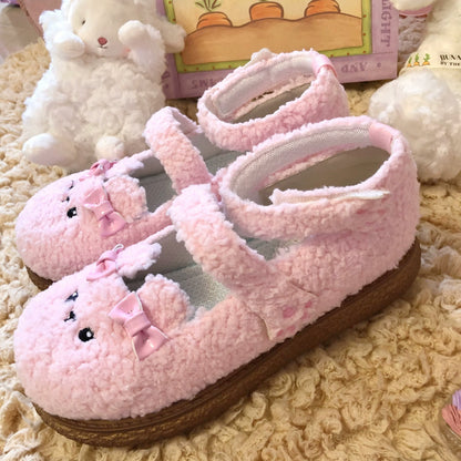 Fairy Godmother - Cute Plush Warm Round Toe Lolita Soft Sole Shoes