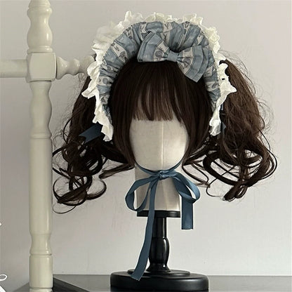 Babyblue - Animal Dinner Handle - Sweet Doll Lolita Headband BNT Bow Trailing Clips