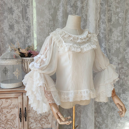 Garden Cat - Princess Sleeve Classic Lolita Blouse