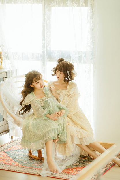 Fantastic Wind - Lazy Holidays - Kawaii Lace Lolita Nightdress Set