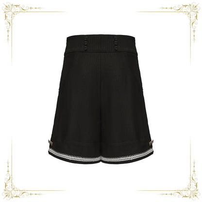 Immortal Thorn - Immortal Duke of Rabbit - Ouji Lolita Shorts With Heart-Shaped Detail