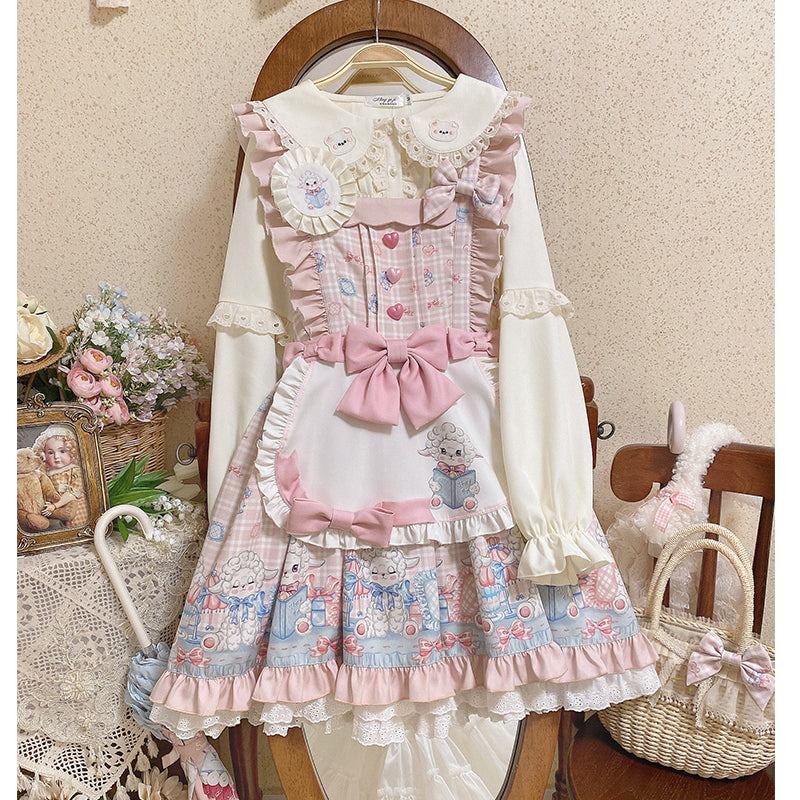 Cinderella - Goat Baa Bedtime Story - SheepPrint Kawaii Lolita JSK