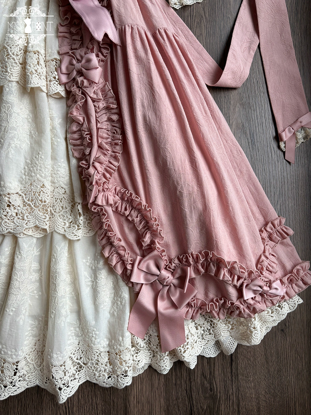 Miss Point - Lilyka Garden - Classic Lolita OP Dress Set Elegant Floral Wall Princess Sleeve